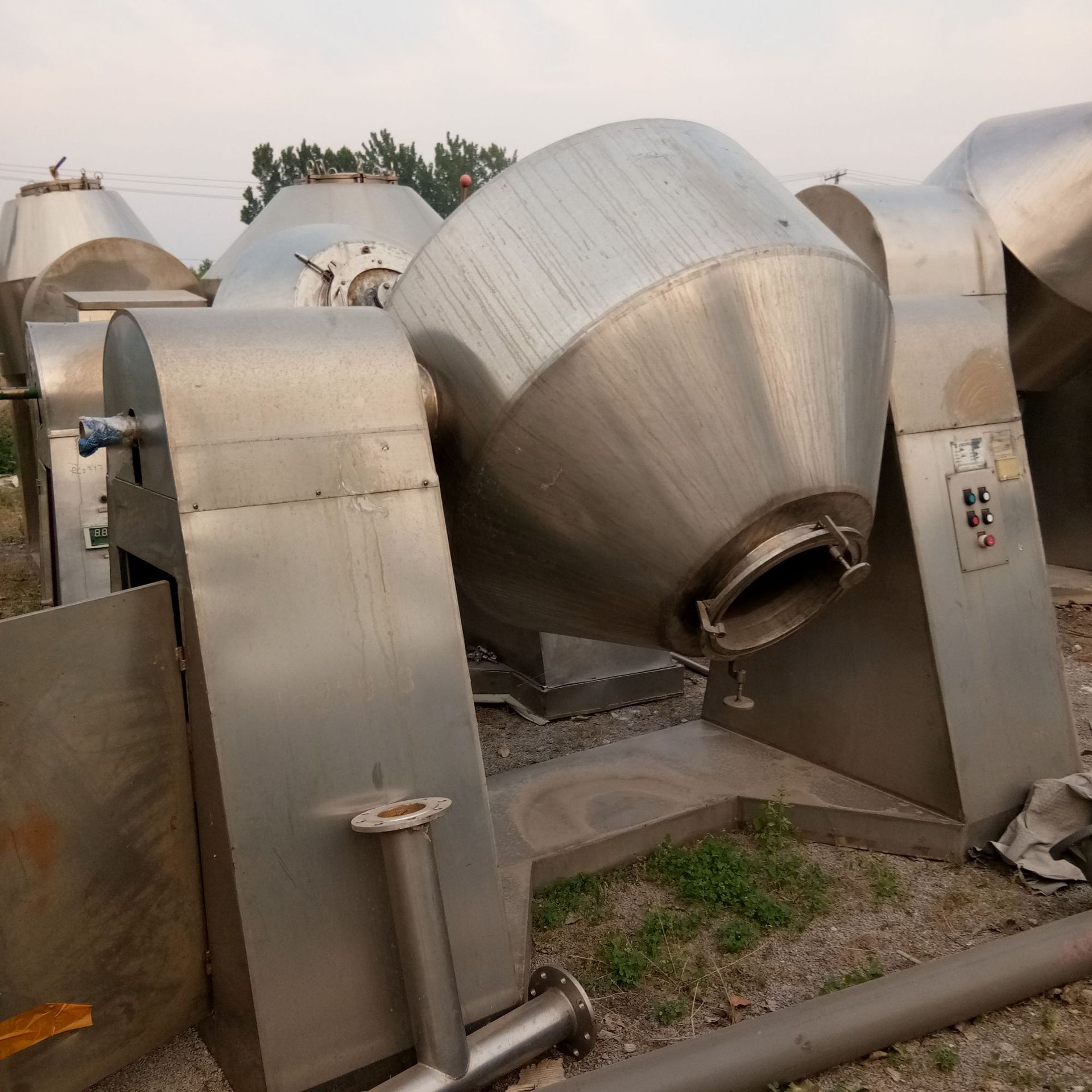二手雙錐混合干燥機 不銹鋼螺帶混合機 二維混合機