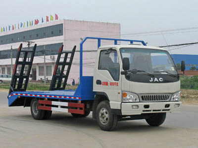 挖機(jī)平板車|挖掘機(jī)平板運(yùn)輸車|挖機(jī)圖片|東風(fēng)平板運(yùn)輸車