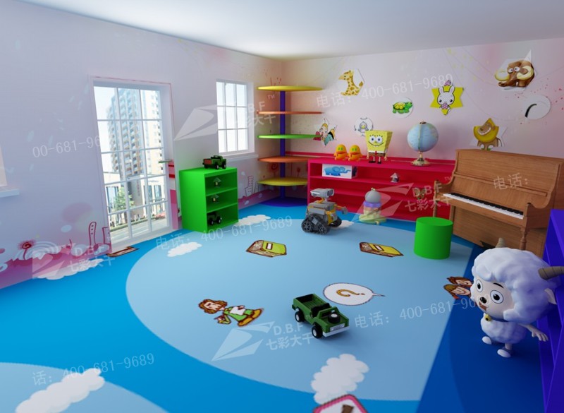 幼兒園地板-大千彩繪專業(yè)生產廠家，圖案任意定制
