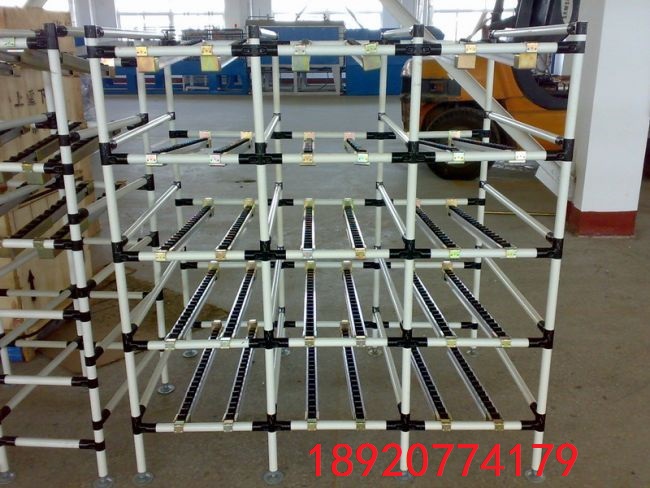 線棒流利條貨架滾輪式滑軌工作臺(tái)輕型中型庫(kù)房車間復(fù)合管精益管