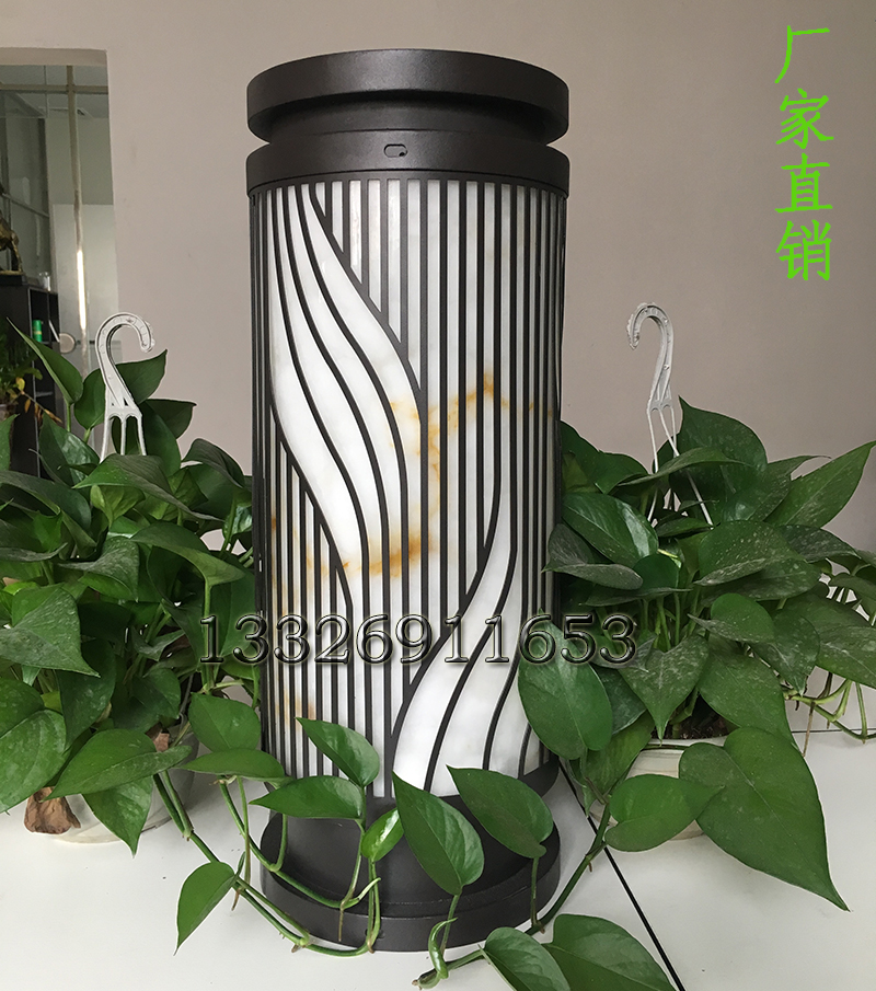 鳥籠柱頭燈圓柱形草地燈特色新中式熱銷款景觀燈草坪燈噴泉池柱景觀燈