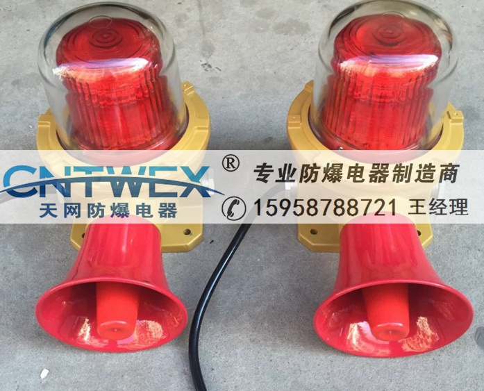 防爆聲光報警器 220v/24v 110分貝 工程用消防報警器警示燈