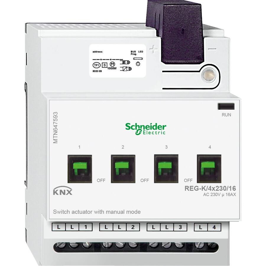 MTN6700-0108 KNX多功能開關(guān)模塊4路施耐德莫頓照明系統(tǒng)建筑智能化開關(guān)模塊
