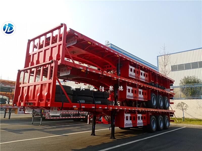 13米低平板半掛車(chē)_平板運(yùn)輸掛車(chē)歐陽(yáng)聚德 13米低平板半掛車(chē)報(bào)價(jià)