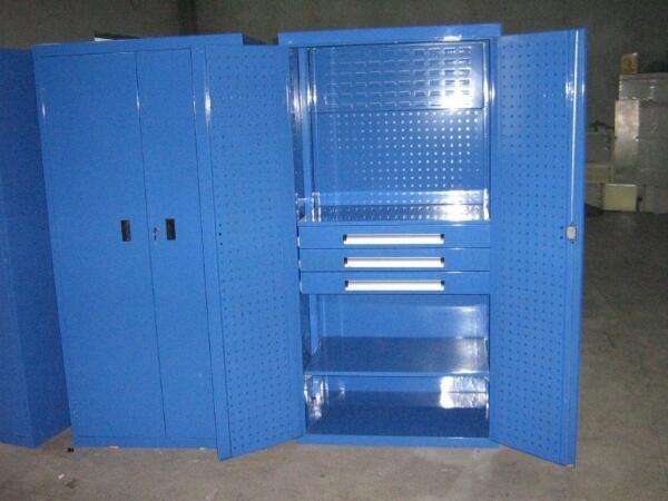 雙開門工具柜 內配活動層板三個抽屜工具柜 重型工具柜1.2冷軋鋼板生產(chǎn)