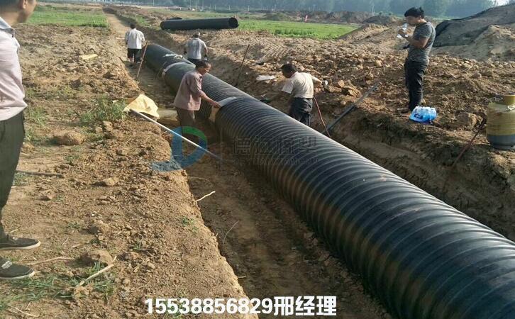 新安縣鋼帶增強波紋管 PE鋼帶排水波紋管