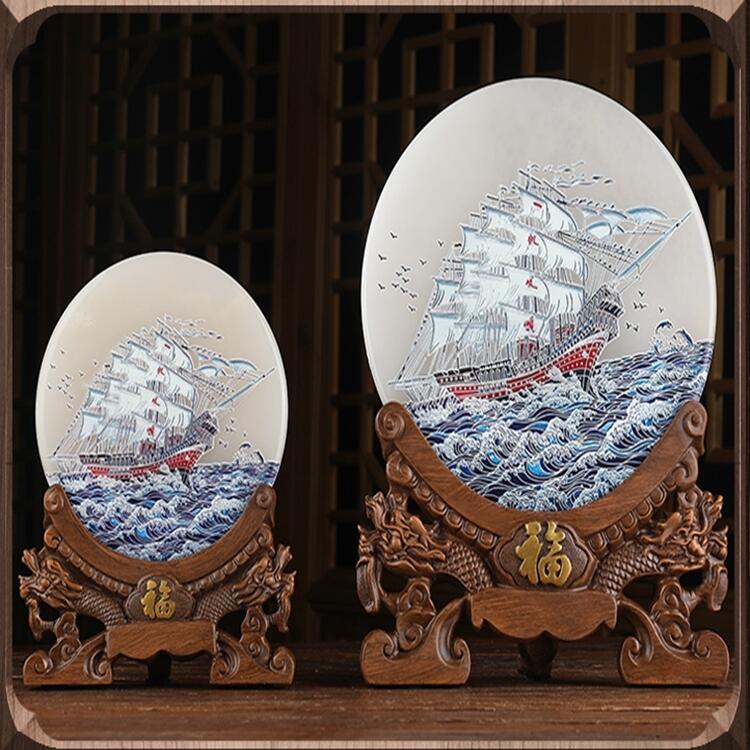 玉石擺件定做 平安扣紀(jì)念品訂制