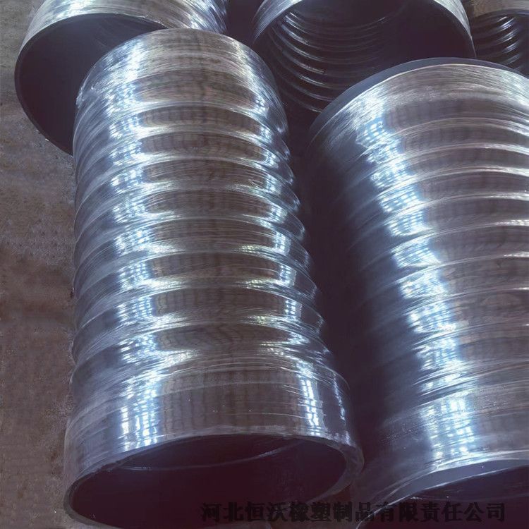 500mm可伸縮橡膠管  除塵通風(fēng)軟管 水泥灰輸送鋼絲軟管 恒沃橡塑