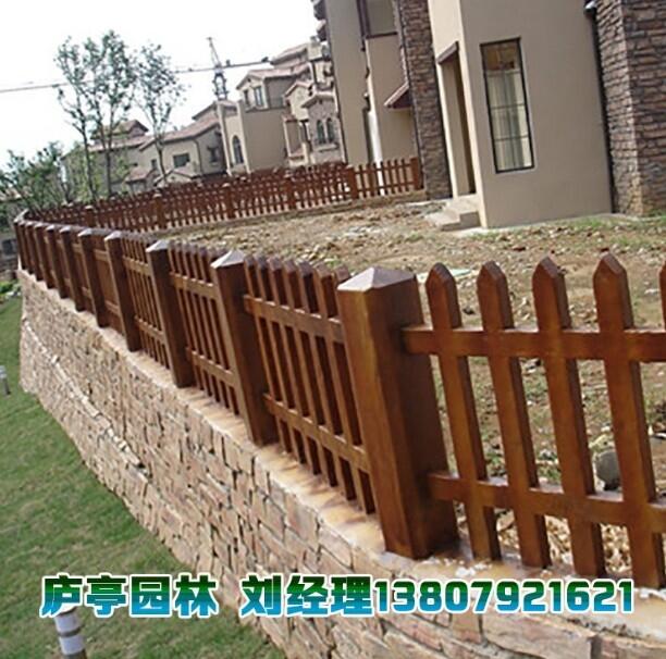 戶外園藝圍欄碳化防腐護(hù)欄圍欄