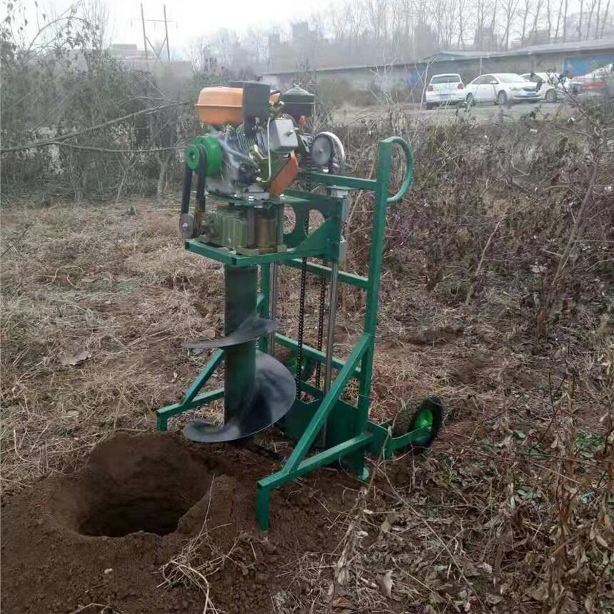單人操作植樹挖坑機廠家  手搖挖坑機 果樹施肥鉆孔機