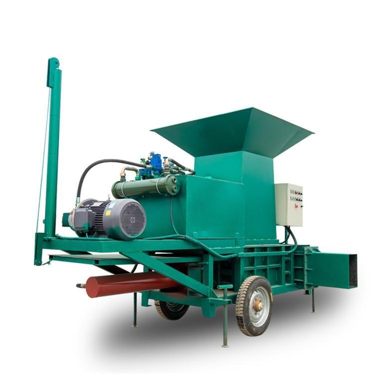 全自動(dòng)型秸稈壓縮打包機(jī) 臥式方塊套袋打包機(jī)