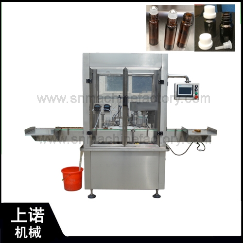 雙頭泡泡水液體灌裝機(jī) 液體鞋油剎車油灌裝機(jī) 鞋油灌裝加海綿塞機(jī)