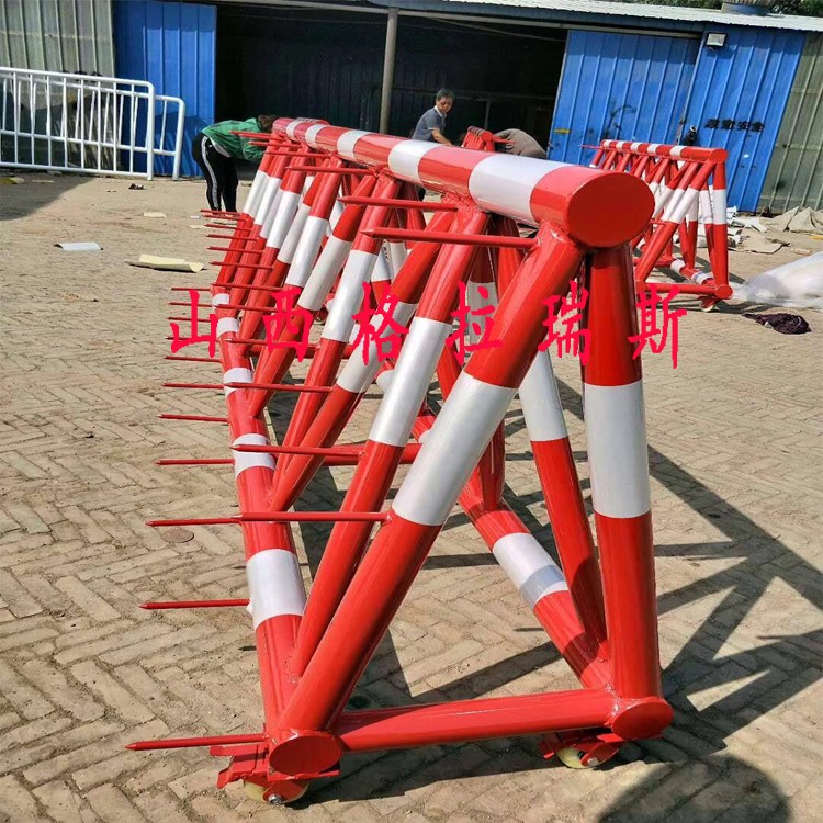 山西機(jī)關(guān)單位門口防撞拒馬護(hù)欄企業(yè)單位門口電動(dòng)拒馬護(hù)欄