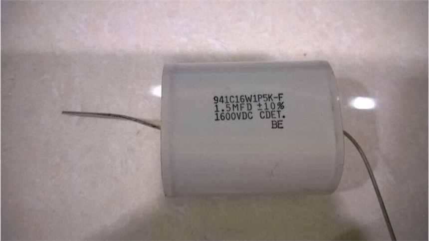 供應CDE軸向無線無感吸收電容1.5uf，1600V