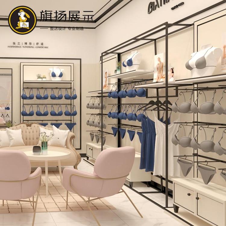 大型商場(chǎng)服裝店設(shè)計(jì)內(nèi)衣貨架裝修定制旗揚(yáng)展示