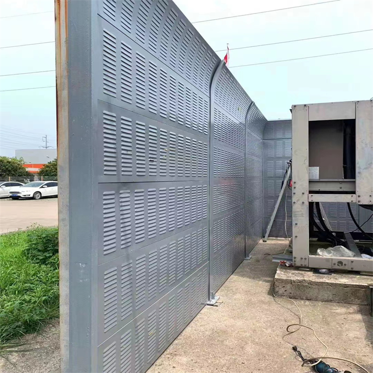 建筑工地隔聲屏障電廠水泥廠圓孔百葉隔音墻振馳定做