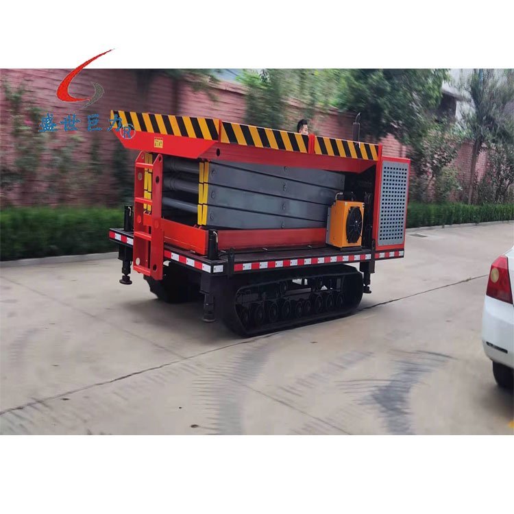 全自行移動(dòng)升降機(jī)剪叉液壓升降平臺(tái)柴油機(jī)履帶爬坡車盛世巨力定制