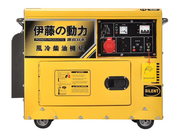 伊藤5KW三相電啟動柴油發(fā)電機小區(qū)酒店應(yīng)急可移動靜音式Y(jié)T6800T3